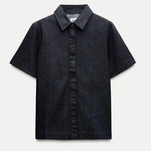 Zara DENIM OVERSHIRT ZW COLLECTION